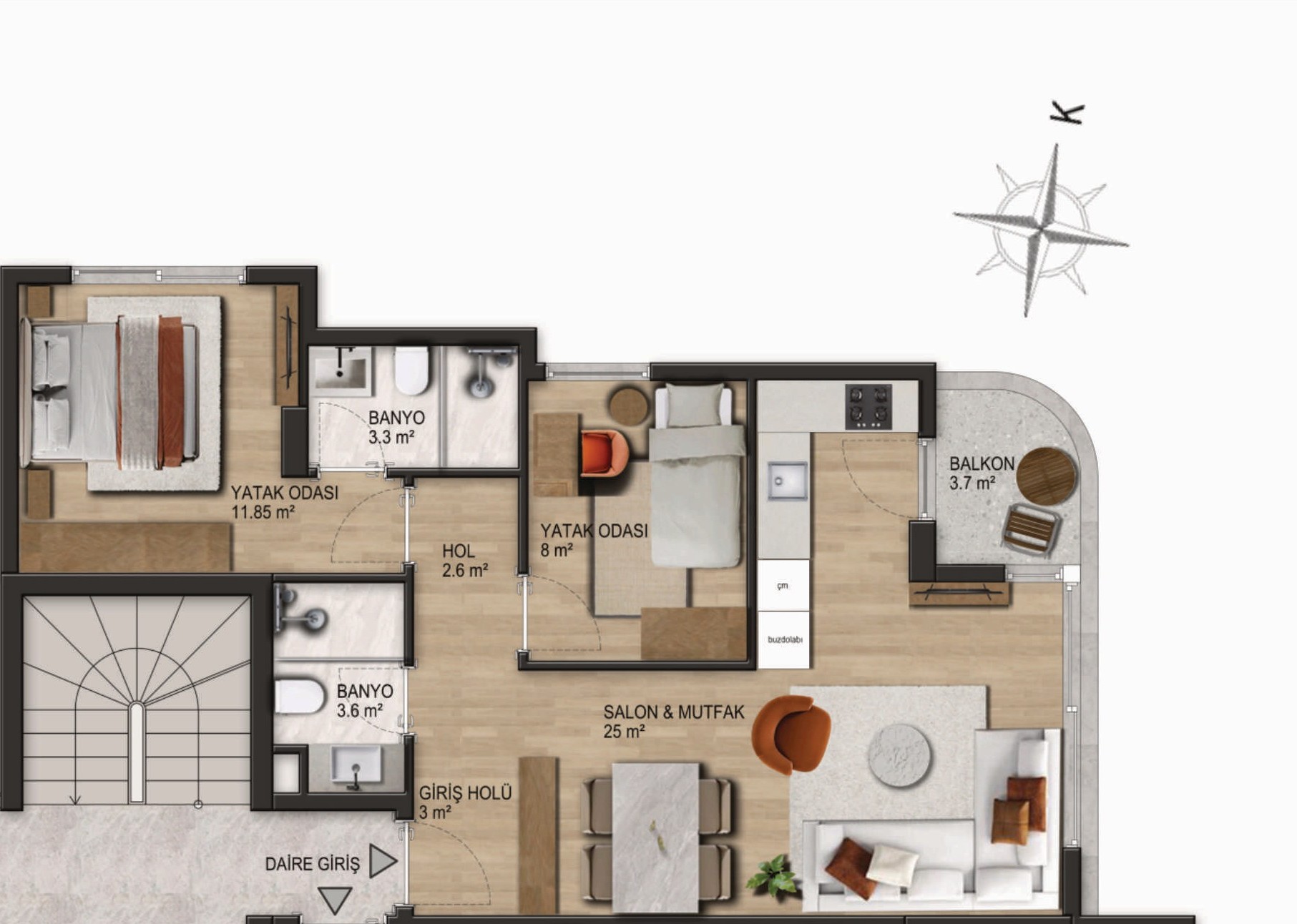 奢华城市景观公寓 - Liman, Konyaaltı