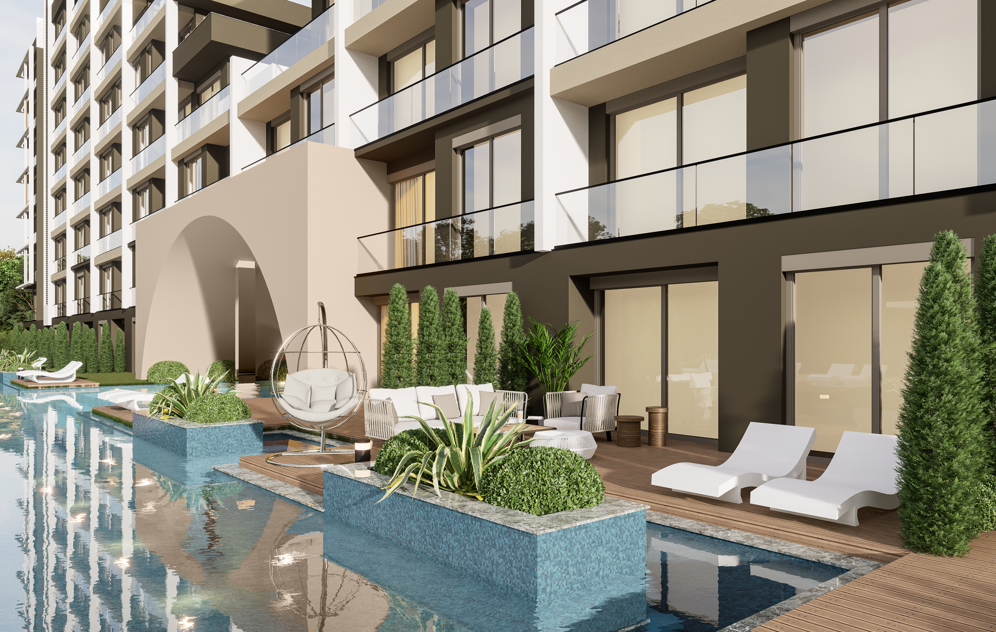 安塔利亚拉拉海滩附近豪华2+1公寓，独特住宅项目