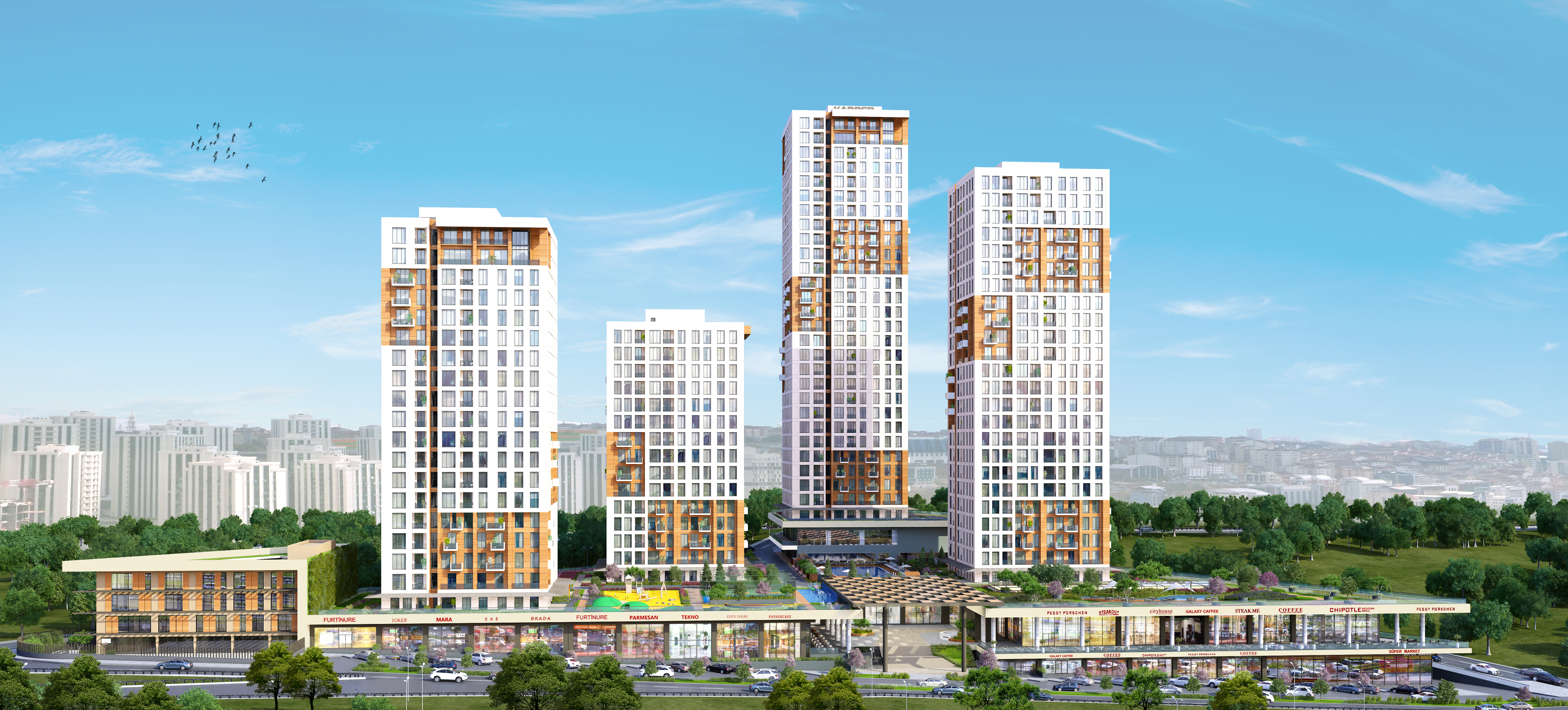 伊斯坦布尔现代建筑的高端公寓