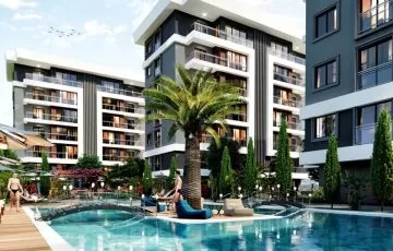 Modern apartments with swimming pool in Kepez Antalya