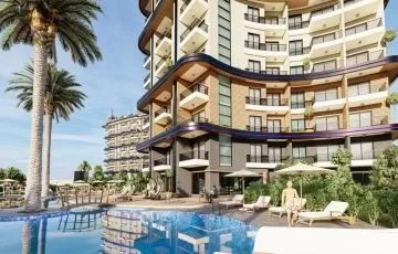 New complex with sea view in Alanya