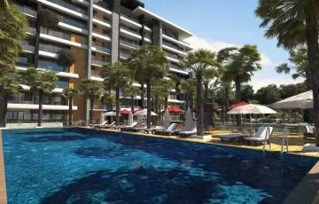 An apartment building with modern amenities for sale in Altintas Antalya