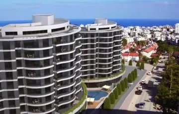 Ready apartments inside a complex by the the sea in North Cyprus