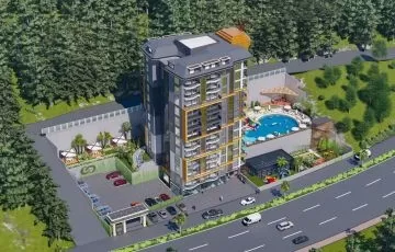 Luxury apartments located in a modern area in Alanya