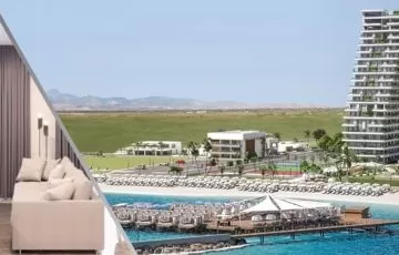 Апартаменты с концепцией пятизвездочного отеля и панорамным видом на море на продажу на Северном Кипре