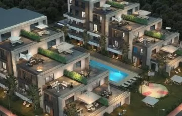 Antalya'da yeni inşa edilmiş lüks daireler 